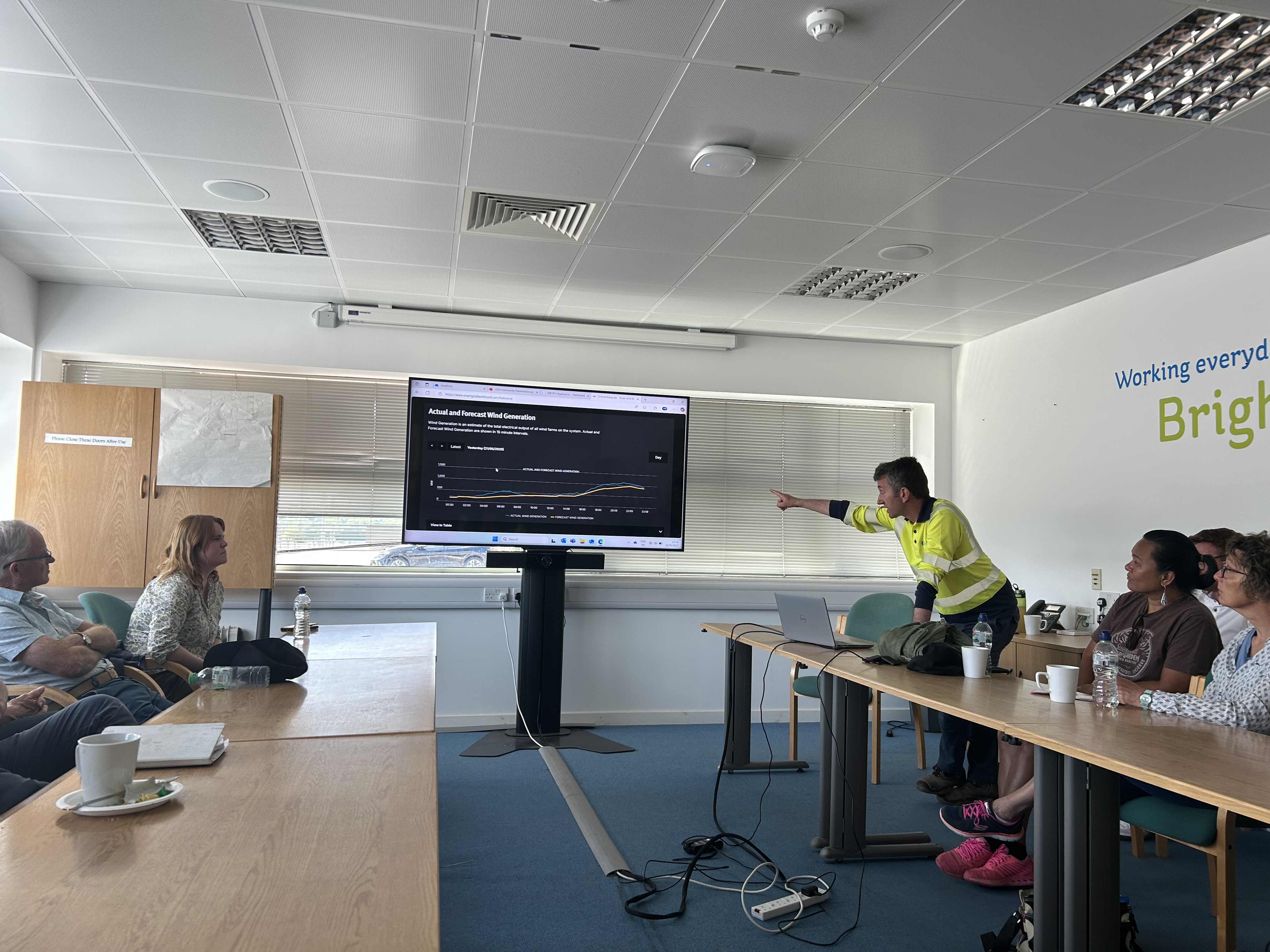 ESB station manager presenting on the history of the plant